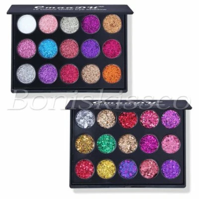 15 Colors Eyeshadow Palette Diamond Eye Shadow Shimmer Matte Cosmetic Makeup Kit - Image 1 of 3