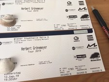 2 x HERBERT GRÖNEMEYER WIEN 12.09.2019 STEHPLÄTZE INNENRAUM (Parterre NORD)