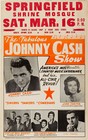 JOHNNY CASH Concert Window Poster - Shrine Mosque, Springfield - reprint