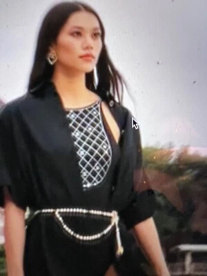 CHANEL 23C NUEVO TRAJE DE BAÑO NEGRO CON LOGOTIPO CC JOYA FORRO JERSEY ELÁSTICO FR40-42 Foto 1 de 4