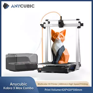 ANYCUBIC Kobra 3 Max Combo Multi-Color FDM 3D Printer Up to 600mm/s Print Speed - Picture 1 of 12