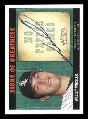 2005 Bowman Heritage Signs of Greatness Wes Whisler Autograph White Sox Auto - Image 1 of 2