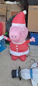 Babbo Natale Peppa Pig Gonfiabile Natalizio Alto 23" - Foto 1 di 3