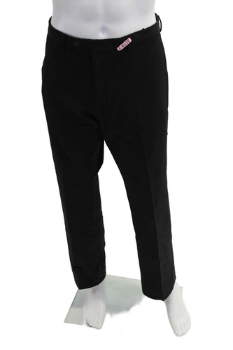 Prada pantalone uomo chiusura a gancio piatto davanti gamba dritta nero taglia 52