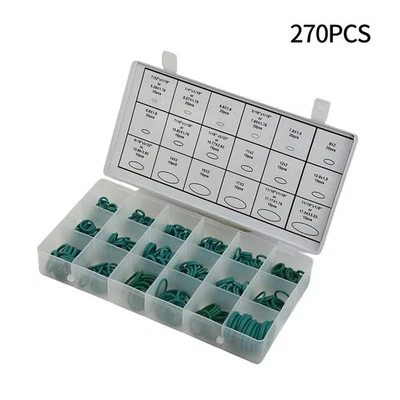270pcs 18 Sizes Car Air Conditioning HNBR O Rings Auto Vehicle Repair Assorted - Image 1 of 4