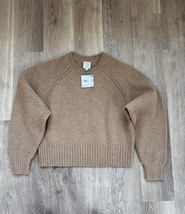 John Lewis Crewneck Jumper Knit Natural Beige / Brown Size 12 Brand New Withtags - Picture 1 of 3
