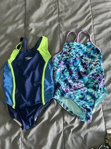 Girl’s LOT OF 2 SPEEDO SWIMSUITS Size Extra Small - Picture 1 of 13