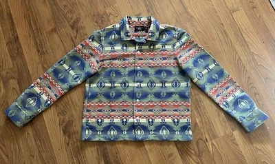 RRL Doble RL Ralph Lauren Jacquard Suroeste Camisa de Campamento Manta Azteca Talla 3 Foto 1 de 4