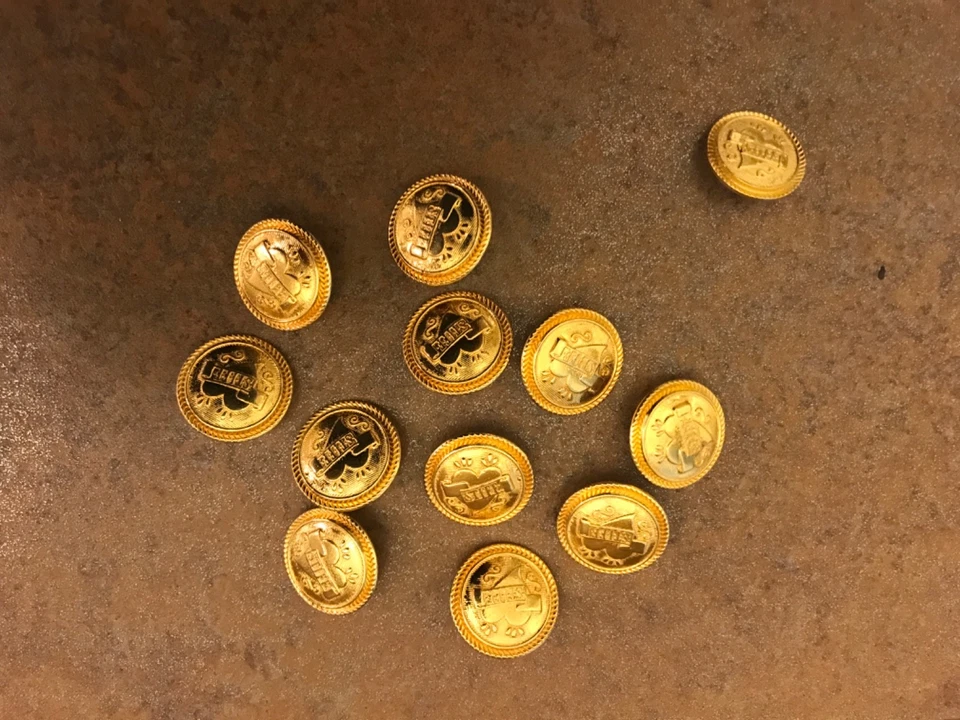 Knöpfe Gold 12 Stück im Set - Bild 1 von 4