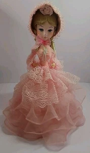Bradley Big Eye Puppe Southern Belle 12,5" handbemaltes Gesicht rosa Kleid - Bild 1 von 19