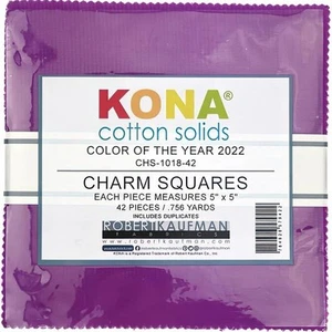 Cosmos Color of the Year 2022 Charm Pack by Kona Cotton Solids - Robert Kaufman - Picture 1 of 2