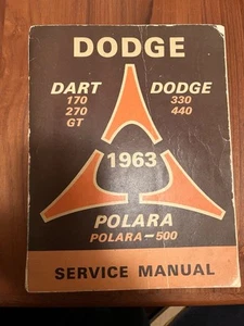 OEM Mopar 1963 Dodge Dart, Polara, Polara 500 Service Manual - Picture 1 of 3