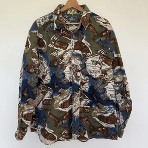 Vintage Woolrich Flanellhemd Herren XL USA AOP Outdoor Adventure Knopfleiste - Bild 1 von 10