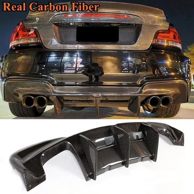 Alerón difusor de parachoques trasero de carbono real para BMW Serie 1 E82 1M cupé 2011-2016 Foto 1 de 4