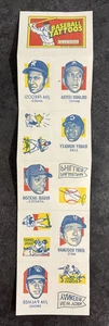1971 Topps Baseball Tattoos Full Sheet #3 Reggie Jackson Jim Palmer Cepeda VG - Picture 1 of 7