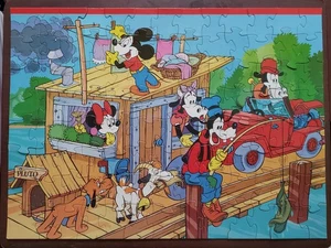 Rompecabezas vintage de Mickey Mouse y sus amigos 100 piezas Jaymar 18 "x 13" - Imagen 1 de 2