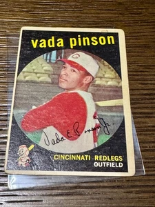 1959 Topps Vada Pinson #448 Reds -VG - Free Shipping - Picture 1 of 2