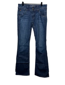 Hudson Damen Low Rise Flare Denim Jeans Gr. 27 Y2K Dunkelblau Hergestellt in den USA - Bild 1 von 6