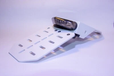 Kennzeichenhalter klappbar | Enduro/Supermoto | Universal | verstellbar | WEISS - Bild 1 von 3