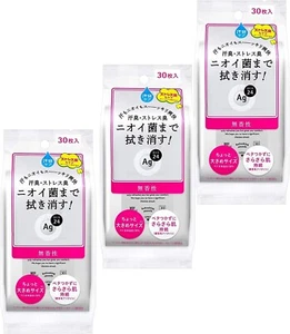 Shiseido Ag DEO24 Clear Shower Sheet Unscented Type Body Paper 3Pack Set 30sheet - Picture 1 of 10