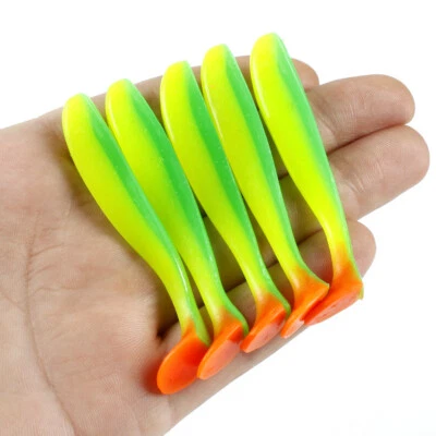 20 Pcs Soft Plastic Lures Swimbait Paddle Tail Shad Lure Bass Bait Shad Minnow  - Image 1 of 4