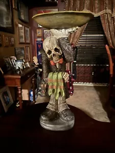 Halloween Porta Trattamenti Maggiordomo Scheletro Alto 16 Pollici - Foto 1 di 8