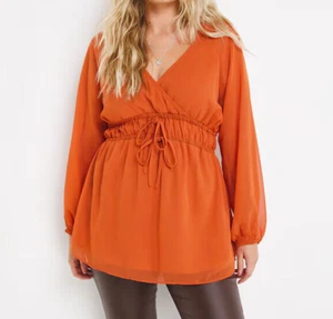 CAMICIA DONNA SIMPLY BE RUGGINE VITA SCOLLO A V NUOVA (rif 207 R) OFFERTA - Foto 1 di 5