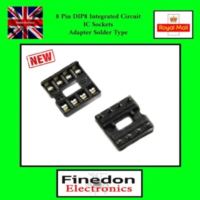 8 PIN IC Socket DIP-8P Chip Adaptor 2.54mm Solder Type UK Seller - Image 1 of 2