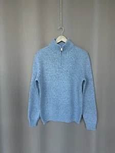 Fedeli Wool/Cashmere Half Zip Sweater Mens Size 52 M Knit Jumper - Picture 1 of 14