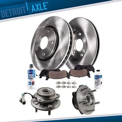 Front Wheel Bearing Hub + Brake Rotor Pad for Chevy Equinox Pontic Torrent XL-7 - Imagem 1 de 4