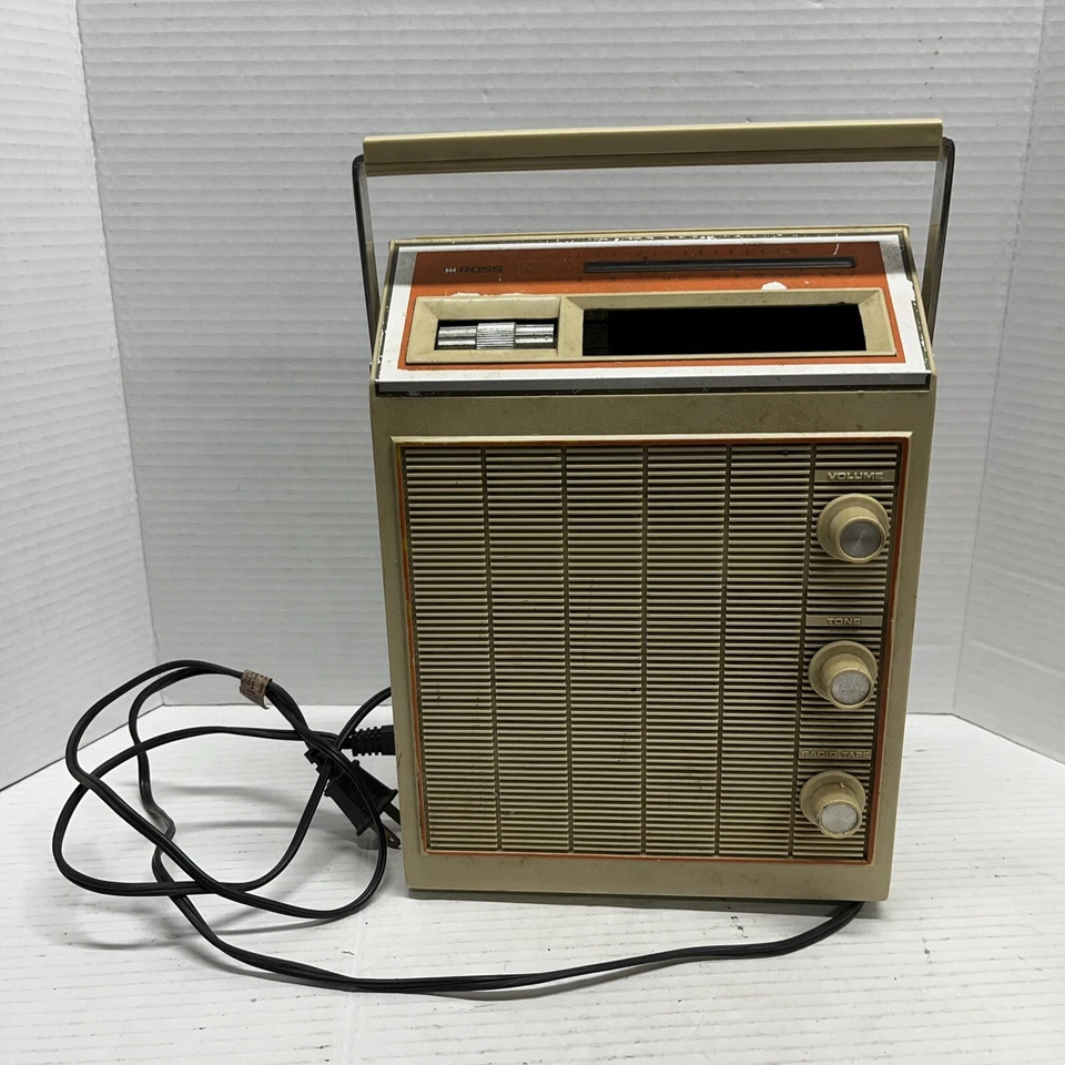 Reproductor de cinta ROSS UL de colección con reproductor de 8 pistas radio hecho en Japón probado trabajo Foto 1 de 4