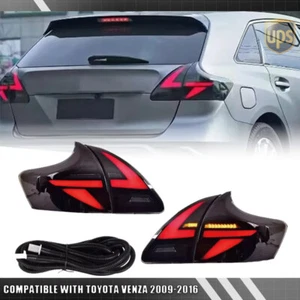 Fits Toyota Venza 09 2010-2016 LED Projector DRL Black Rear Tail Light Assembly - Picture 1 of 13