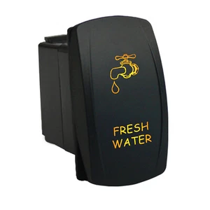 FRESH WATER 6M35O Rocker Switch 12V LED amber ON/OFF waterproof SPST car mari... - Imagen 1 de 1