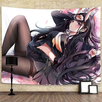 Очень большой настенный гобелен аниме девочка суккуб ткань художественные плакаты - Изображение 1 из 4