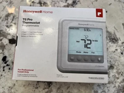 Honeywell T6 Pro Digital Programmable Thermostat - TH6220U2000/U - Image 1 of 2