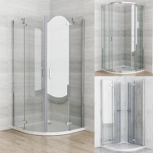 Duschkabine Runddusche 180° Duschtür Dusche Viertelkreis 90x90 80x80 NANO ESG A - Bild 1 von 15