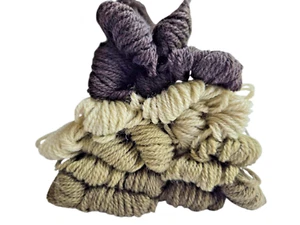 Paternayan Persian Yarn Lot Of 20 Skeins Khaki Brown 3 Ply Wool Tapestry - Picture 1 of 4
