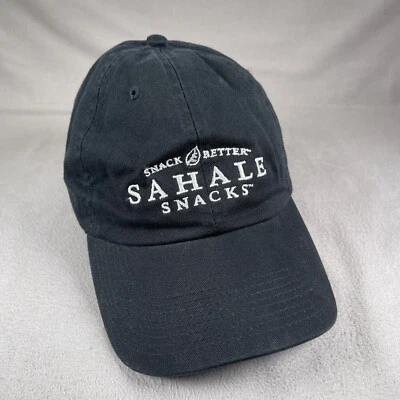 Sahale Snacks Hat Mens One Size Black Strapback Cap Embroidered Market Snacks - Image 1 of 4