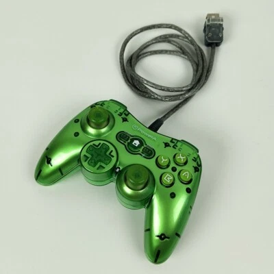Cool! Green Liquid Metal Wired Controller by Power A Nintendo Wii / U Game Pad - Image 1 of 4
