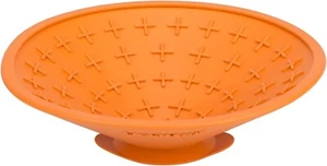 Lickimat Splash - Orange. Slow Feeder, Wall Lick Mat, Reduce Dog's Boredom. 20cm - Picture 1 of 10