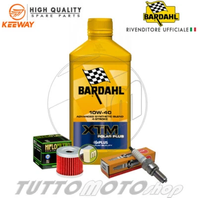 BARDAHL - HIFLO - NGK Tagliando KEEWAY RKF 125 2021-2024 / Kit Olio Bardahl XTM Filtro Candela RKF125