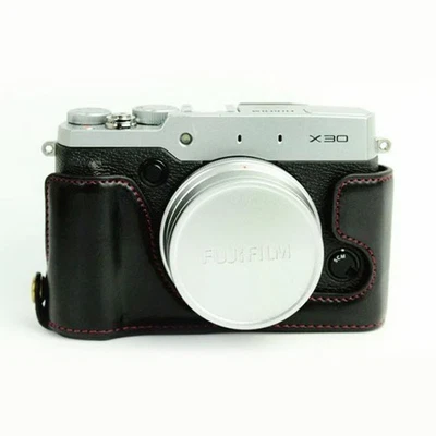 Leather Protect Half Case Grip for Fuji Fujifilm X30 Camera - Image 1 of 4
