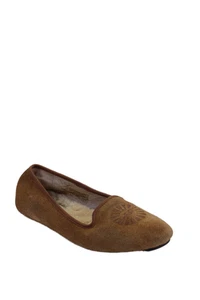 UGG Australia Niñas Gamuza Piel de Oveja Forrada Pisos Marrón Talla 2 - Imagen 1 de 5