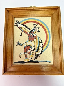 Native American Sand Painting "The Eagle Dance Ceremony" Sand Art - Picture 1 of 3