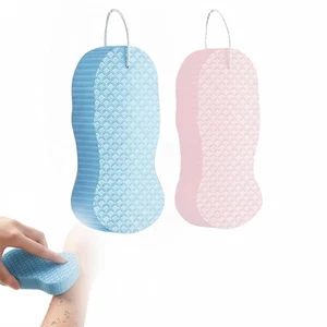 Paquete de 2 esponjas de baño exfoliantes, depurador corporal de ducha - Bild 1 von 7