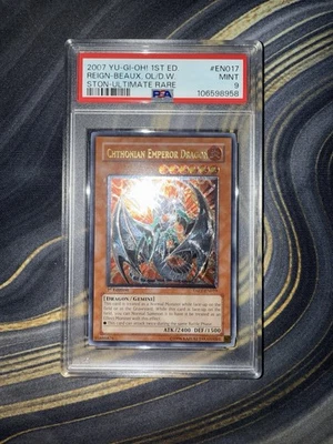Chthonian Emperor Dragon, Ultimate Rare (TAEV-EN017), 1st Edition, PSA 9 ERROR - Image 1 of 2