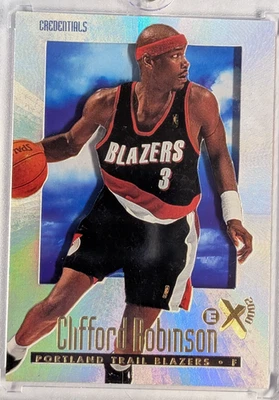1996 Skybox E-X2000 Clifford Robinson #58 Credentials /499 Rare - Image 1 of 2