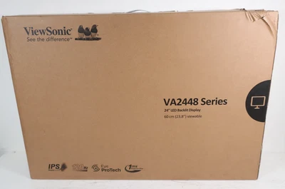 NEW ViewSonic VA2448-MHU 24” IPS 1080p 120Hz LED Monitor – SEALED – Free Ship - Image 1 of 4