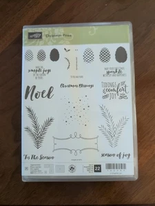 Stampin Up CHRISTMAS PINES Pretty Pinecone Rubber Stamps Thinlits Dies - Picture 1 of 4