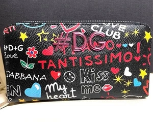 "USED" Dolce Gabbana Graffiti Long Wallet Good Condition - Picture 1 of 24